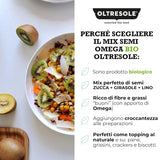 Bio Omega Seed Mix 3 kg (směs dýňových, slunečnicových a lněných semínek), směs 3 celých syrových olejnatých semen, bohatá na bílkoviny, vlákninu a omega-3 mastné kyseliny