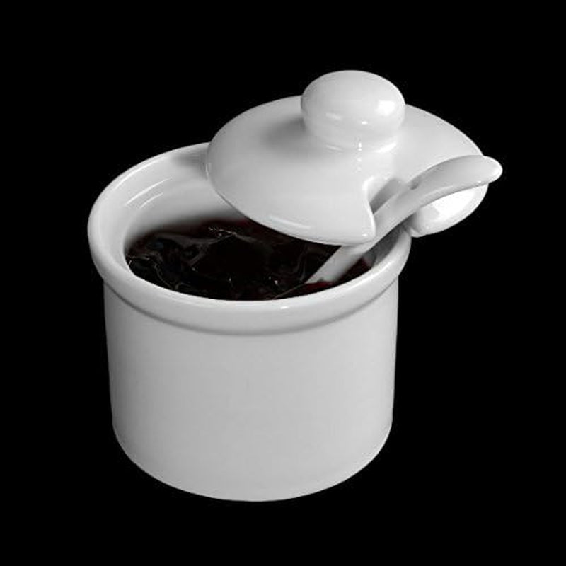 Holst Porcelain AT 216 FA1 Kanystr 0,17L Sud se lžičkou, bílý, 8,5 x 8,5 x 6,5 cm