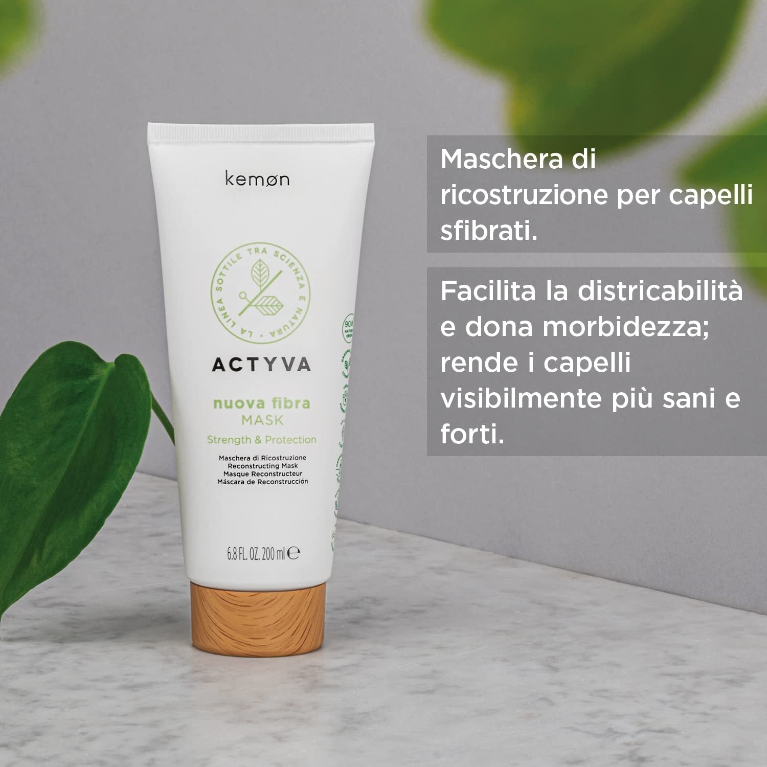 KEMON Actyva Nuova Fibra Mask 200 ml Maska na vlasy Naty Shop