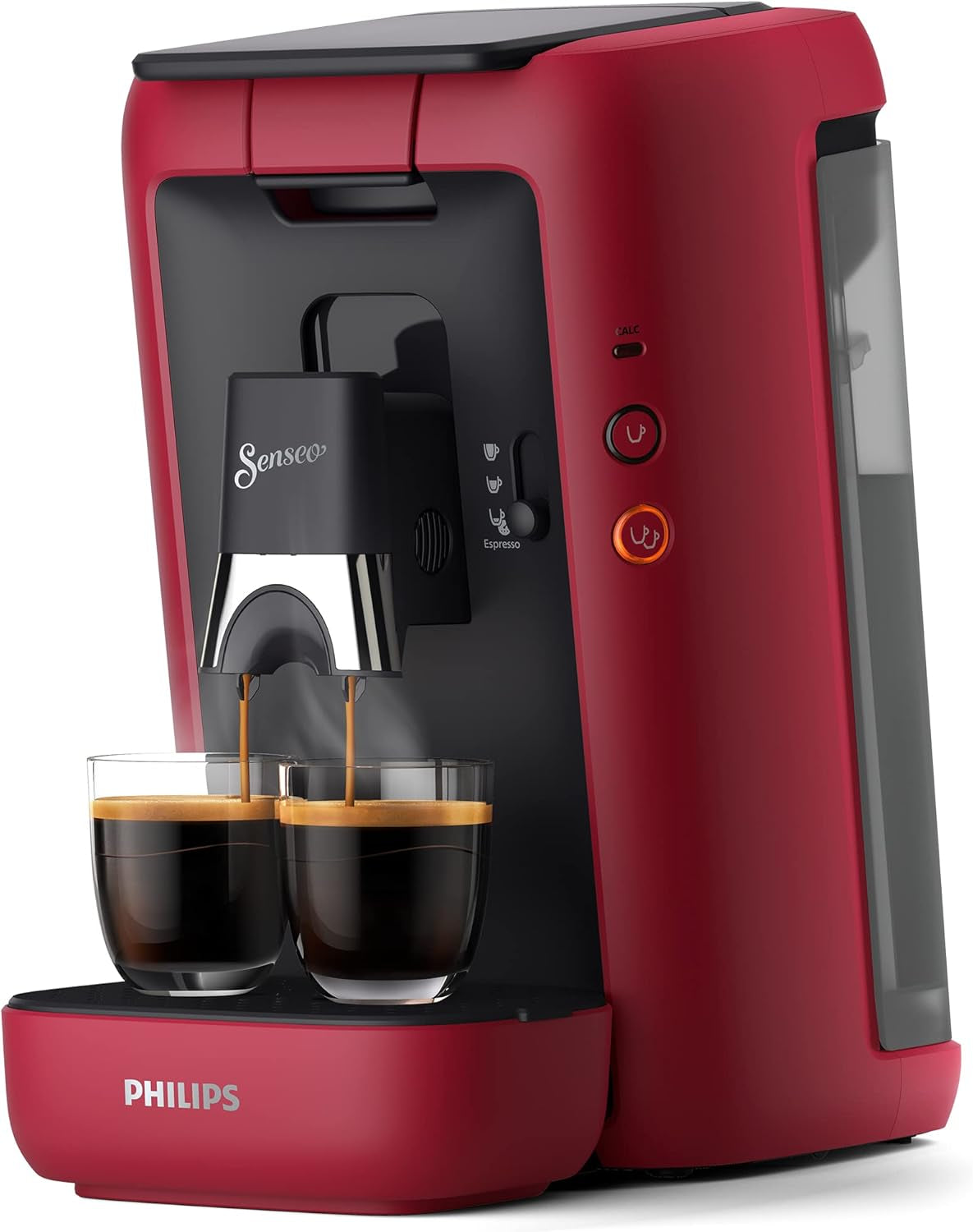 Kávovar na espresso na kapsle PHILIPS Senseo Maestro – technologie Intense Plus, vysoce kvalitní espresso, ekologický design, nádrž na vodu 1,2 l, funkce Memo, indikátor odvápnění (CSA260/60)
