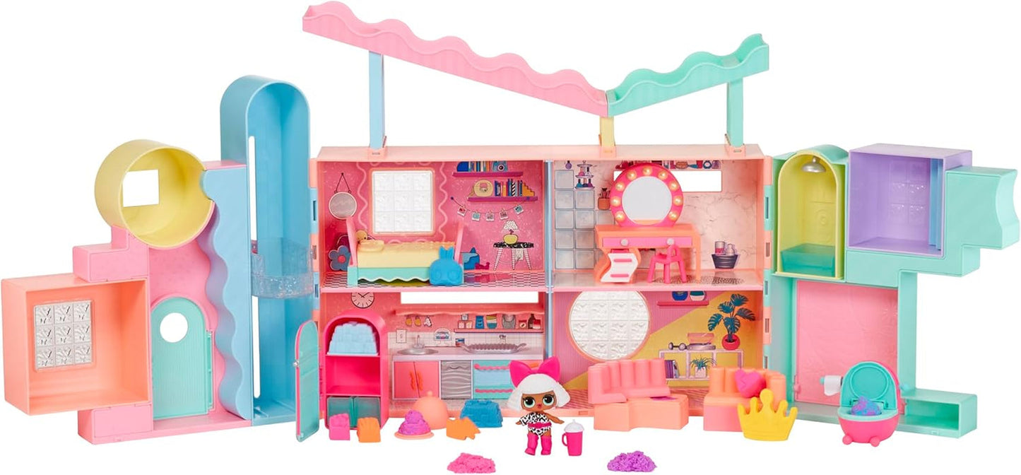 LOL Překvapení! Kouzelný dům se sběratelskou panenkou Squish Sand a Diva – Hrací sada se sběratelskou panenkou, Squish Sand, překvapeními a doplňky – ideální pro dívky od 4 let