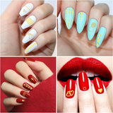 MWOOT 10 Sheets Gold Nálepka na nehty Abziehbilder Nálepka na nehty, 3D samolepicí nálepky na nehty Sada Linien Streifenband Design, Diy Metallisch Nailart Aufkleber Maniküre Zubehör Für Nagel Dekoration