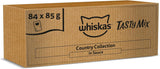 Whiskas Adult Wet Food 1+ Tasty Mix Country Collection v omáčce, 84 sáčků, 84 x 85 g (1 hromadné balení) – Vysoce kvalitní mokré krmivo pro dospělé kočky