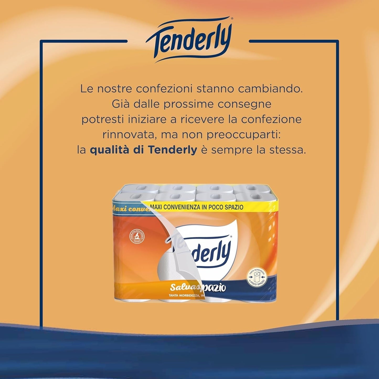 Úspora místa, 96 rolí toaletního papíru, 2 vrstvy, 220 slz na roli, S přírodními výtažky ze slézu a měsíčku, Made in Italy, Dermatologicky testováno.