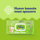 Čistící ubrousky pro děti a kojence - s aloe vera a arganovým olejem - dermatologicky testováno - fyziologická hodnota pH - maxi formát: balení 72 ubrousků - Pěkné