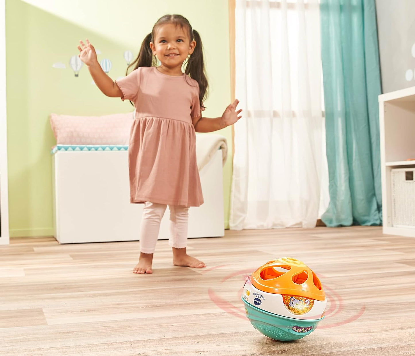 Kouzelný hudební míč Vtech Baby 3 v 1 Samohybná hudba na hraní Interaktivní hračka pro děti 9-36 měsíců Barevné hračky pro miminka Naty Shop