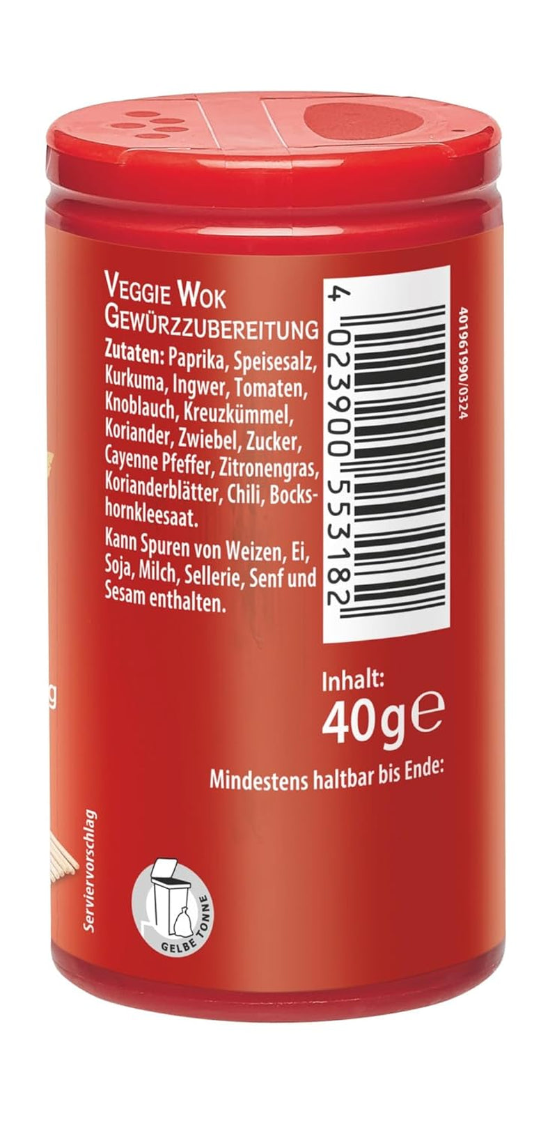 Bambusová zahrada - Veggie Wok Mix Würzmischung | Vegan, přírodní ingredience | 40 g v dávce