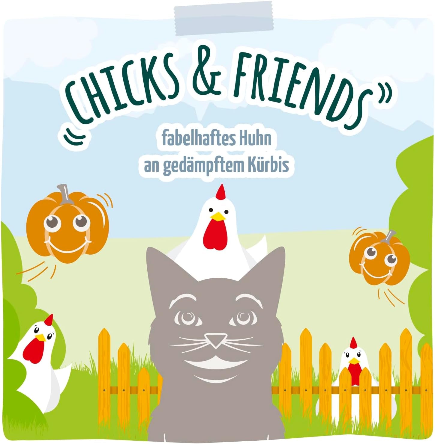 MjAMjAM - Quetschie - Chicks & Friends fabelhaftes Huhn an gedämpftem Kürbis 12 x 125 g
