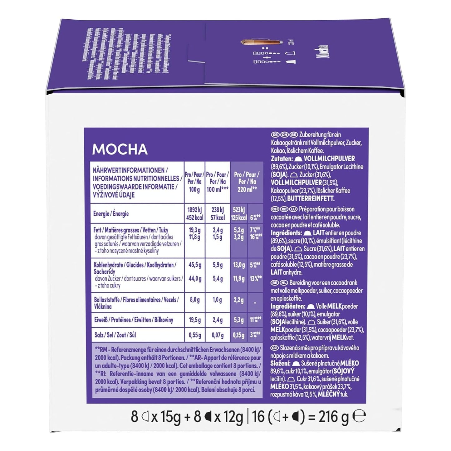 NESCAFÉ DOLCE GUSTO Mocha Kaffeekapseln 3er Pack (3 x 16 kapslí)