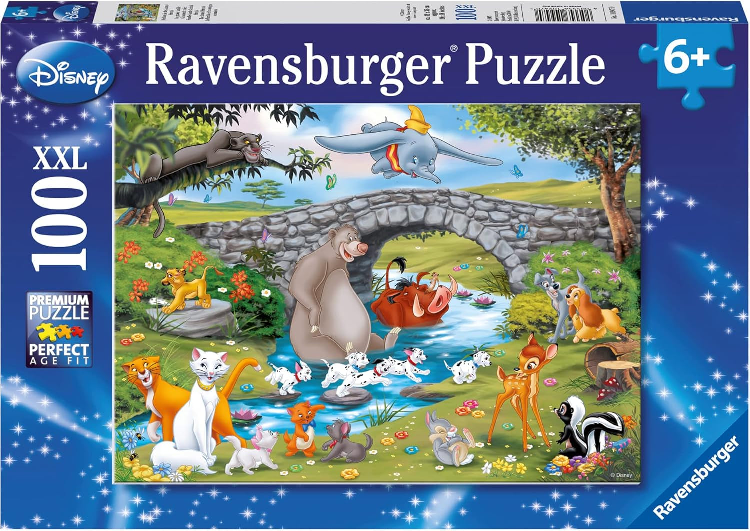 Puzzle Ravensburger pro děti - 10947 Animal Friends Family - Puzzle Disney pro děti od 6 let, se 100 dílky ve formátu XXL Puzzle Naty Shop Výchozí název