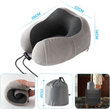 Polštář na krk Good Nite Polštář na krk Letadlo Polštář na krk Polštář na krk pro dospělé Polštář na krk do auta Polštář na hlavu Ergonomická paměťová pěna Lze prát s úzkými zády Nastavitelné šedé cestovní polštáře Naty Shop