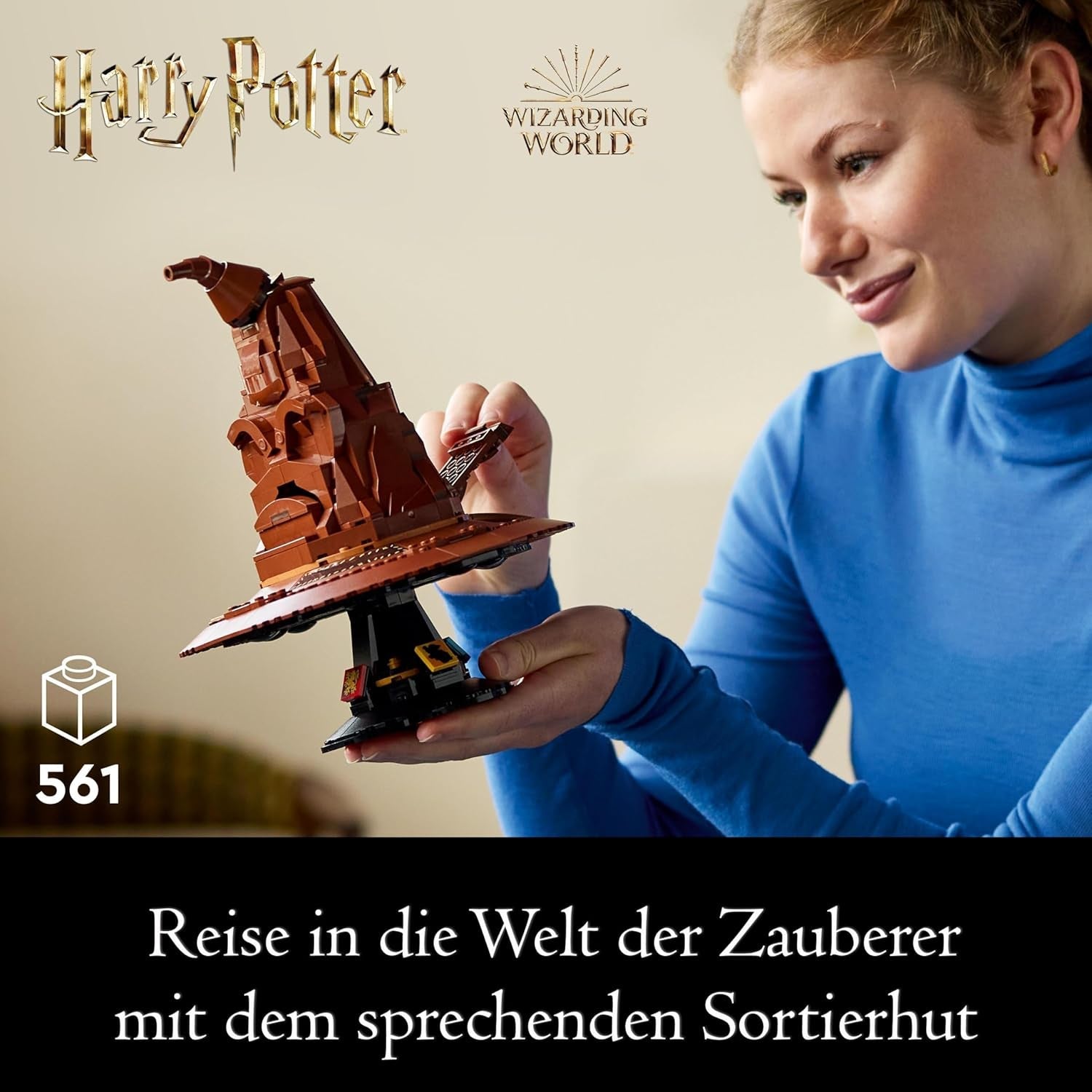 LEGO Harry Potter Mluvící klobouk Model Bradavic Dárek pro dospělé pro ženy Muži Máma Táta s 31 náhodnými kombinacemi zvuků Zařadí vás do vašeho bradavického domu 76429 Stavebnice Besuche den LEGO-Store