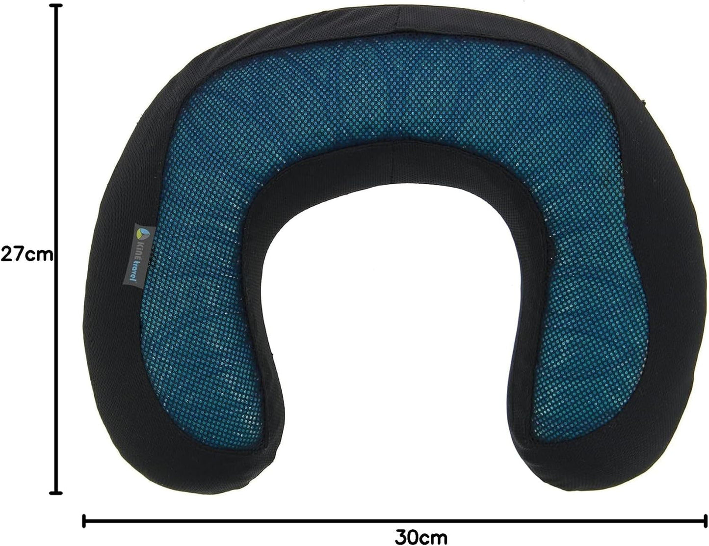 Kine Travel 169803 Gelový polštář na krk Ergonomický cestovní polštář schválený Physio Černomodré cestovní polštáře Naty Shop