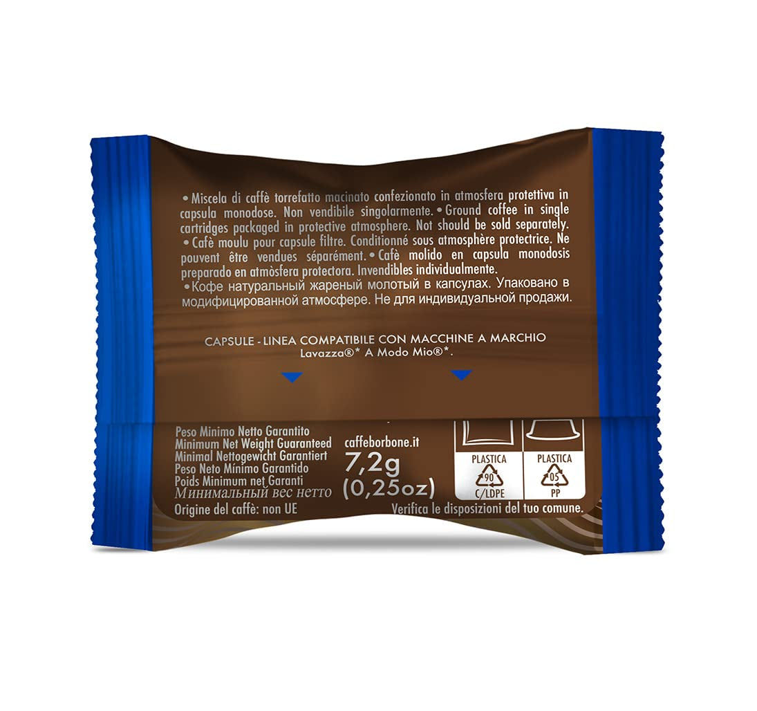 Caffè Borbone Kaffee Kapseln Don Carlo, Blue Mischung - 100 stück - Kompatibilní s Kaffeemaschinen der Marke Lavazza®* A Modo Mio®*