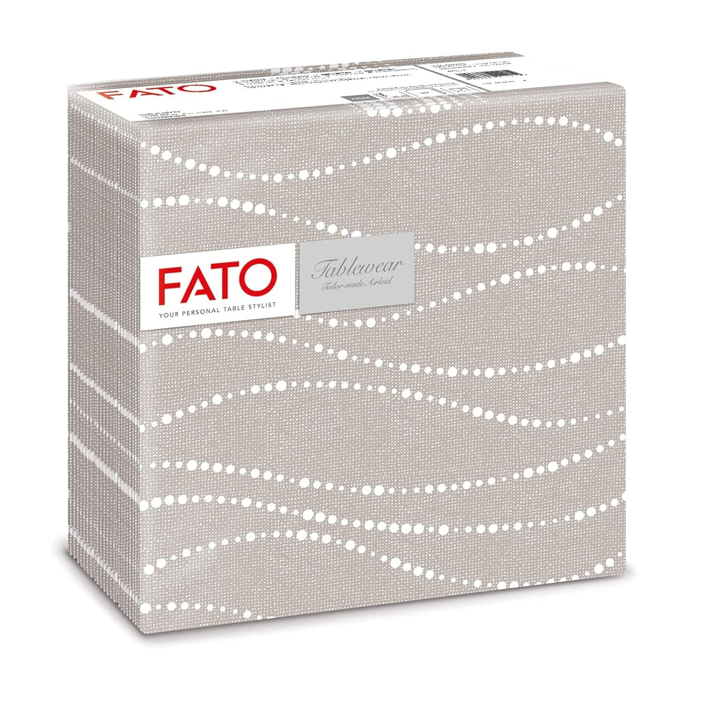Fato - Suché papírové ubrousky, vzduchem kladené, textilní efekt, balení 50 ks ubrousků, 40X40 složené na 4 formáty, dekor Tropicana