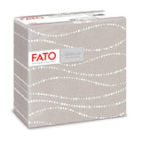 Fato - Suché papírové ubrousky, vzduchem kladené, textilní efekt, balení 50 ks ubrousků, 40X40 složené na 4 formáty, dekor Tropicana