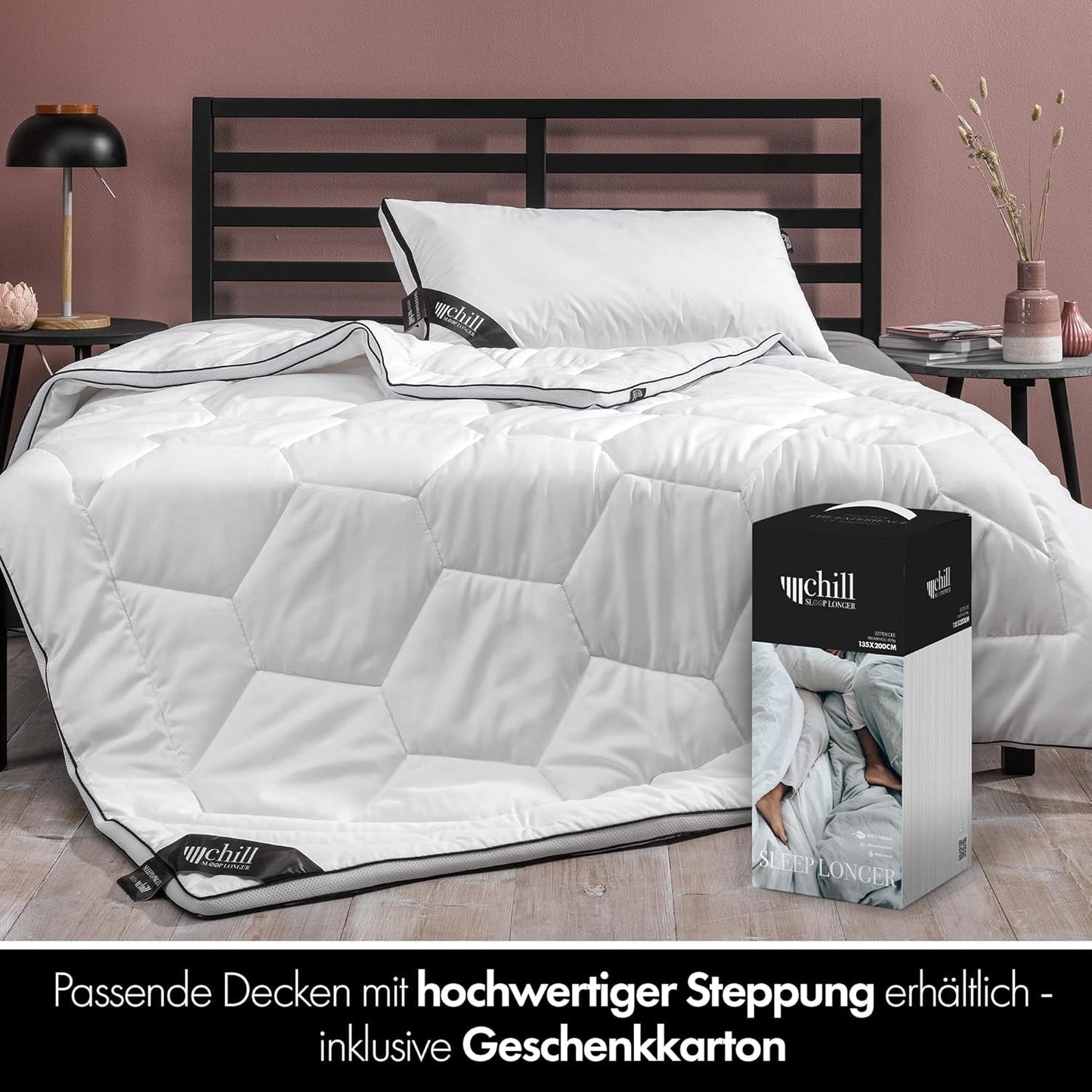 Polštář 80X80 Cm - design 2v1 - polštář v polštáři - velký prodyšný a pratelný polštář na spaní a 100% vegan - 2 polštáře 3 možnosti - polštář s náplní 600G a 1200G standardní polštáře Naty Shop