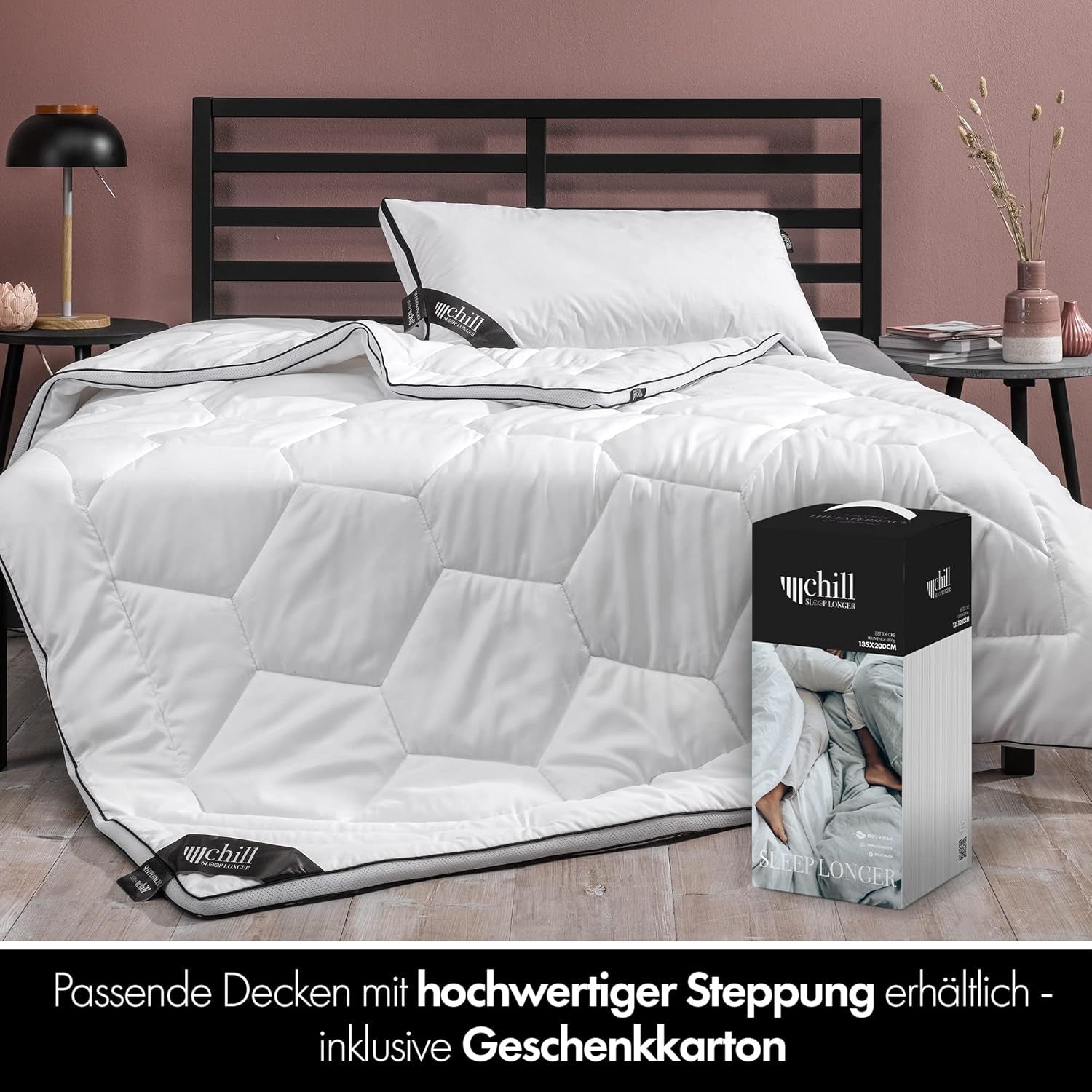 Polštář 80X80 Cm - design 2v1 - polštář v polštáři - velký prodyšný a pratelný polštář na spaní a 100% vegan - 2 polštáře 3 možnosti - polštář s náplní 600G a 1200G standardní polštáře Naty Shop