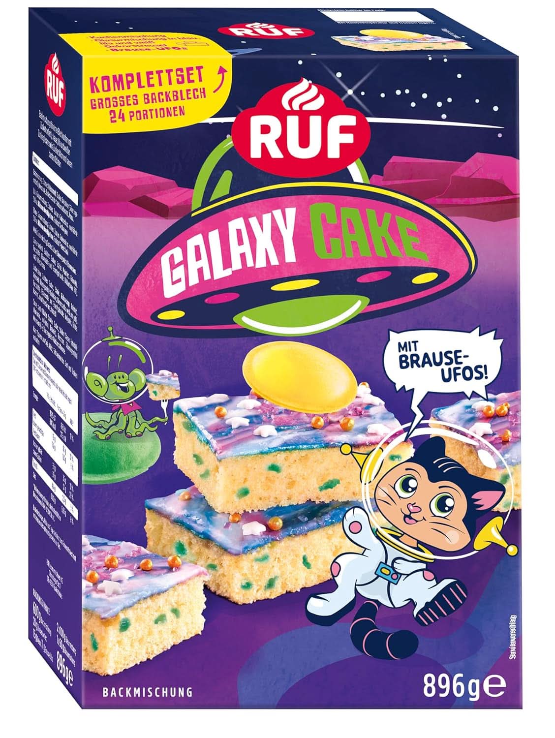 RUF Cake mix, různé barvy Glazes and Decor Naty Shop 896 gramů Galaxy Cake