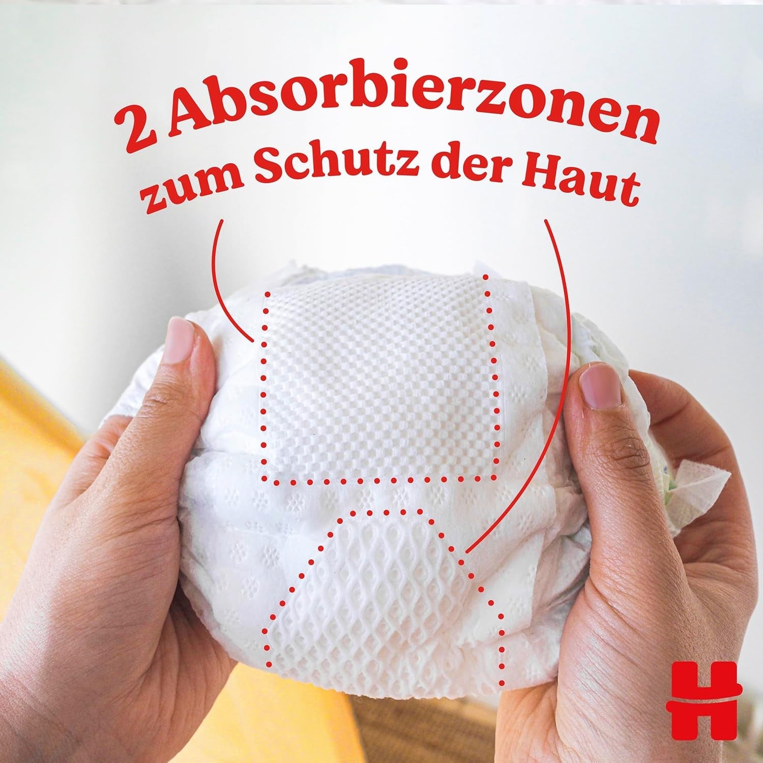 Novorozenecké plenky Huggies, velikost 2, 116 plen (2 x 58), půlměsíční krabice