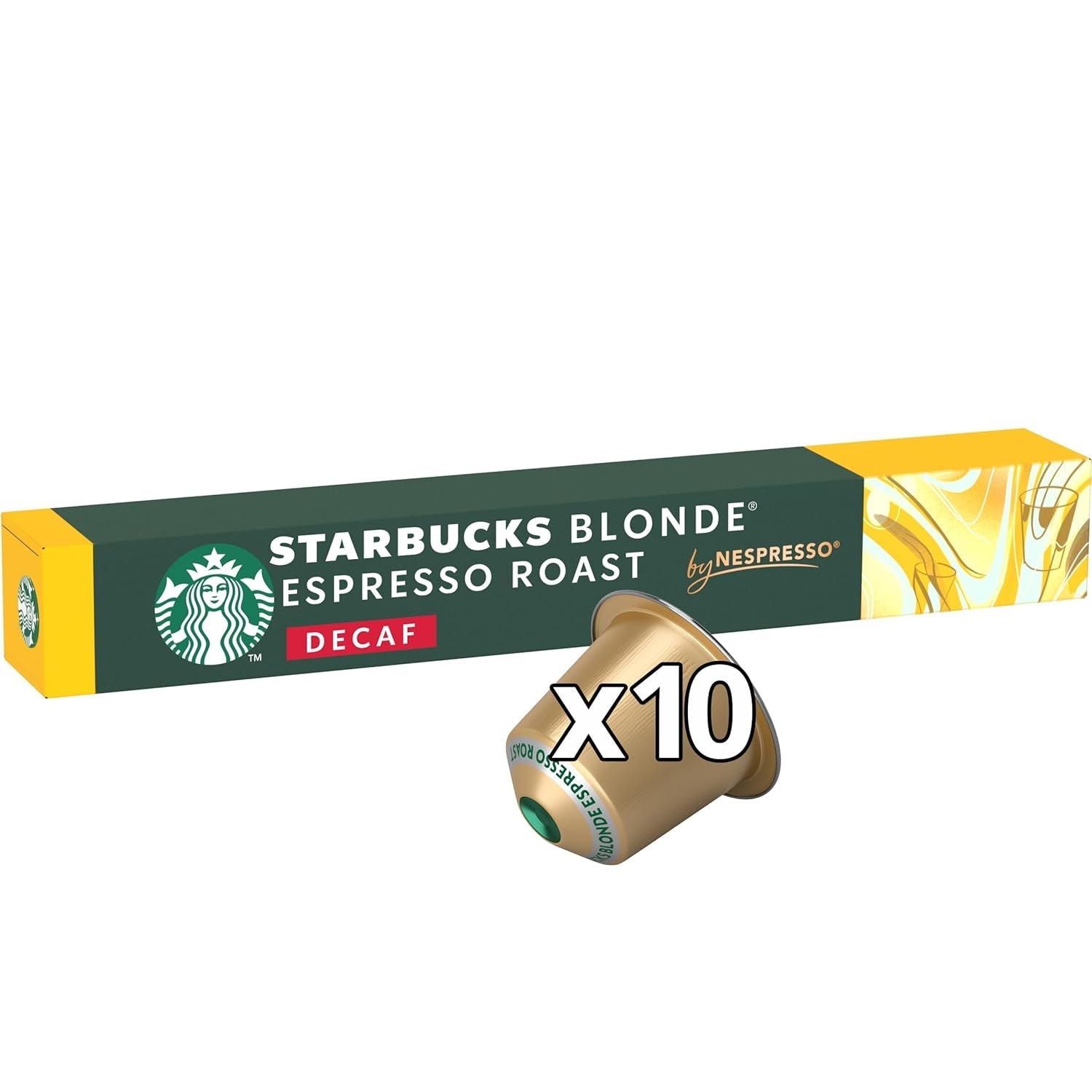 STARBUCKS Blonde Espresso Roast Entkoffeiniert od Nespresso, Helle Röstung, Kaffeekapseln 6 x 10 (60 Kapseln)