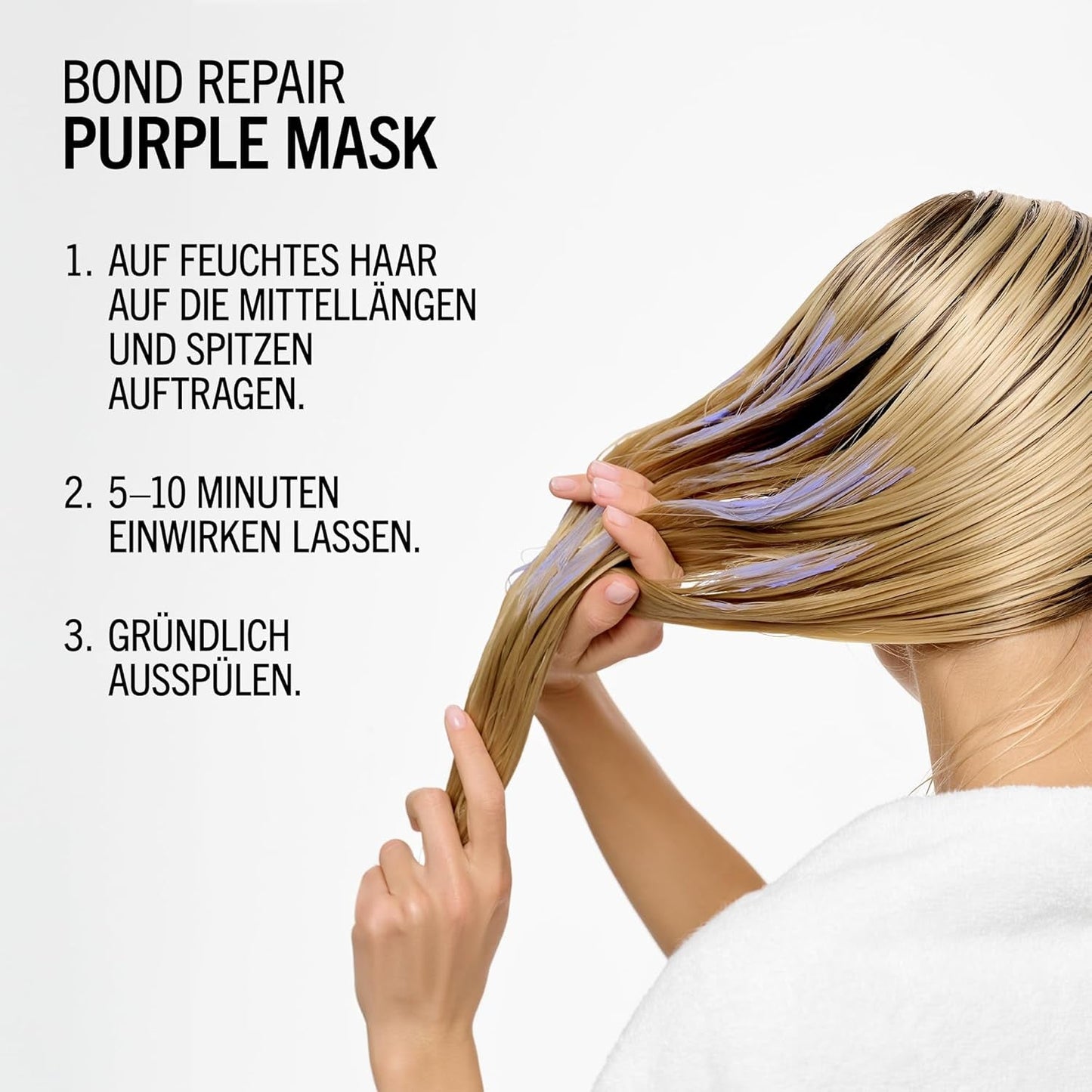 Schwarzkopf Professional BLONDME Bond Repair Purple Mask Maska pro chladné vlasy Neutralizuje žluté tóny pro barvené, odbarvené a světlé vlasy Hloubkové kondicionování a posílení 200 ml Maska na vlasy Naty Shop