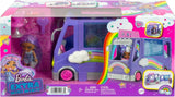 Barbie Extra mini mini panenka, extra mini mini panenka s extra třpytivým cestovním vozem, včetně make-up stanice a příslušenství, dárek pro děti, hračka pro děti od 3 let, HKF84
