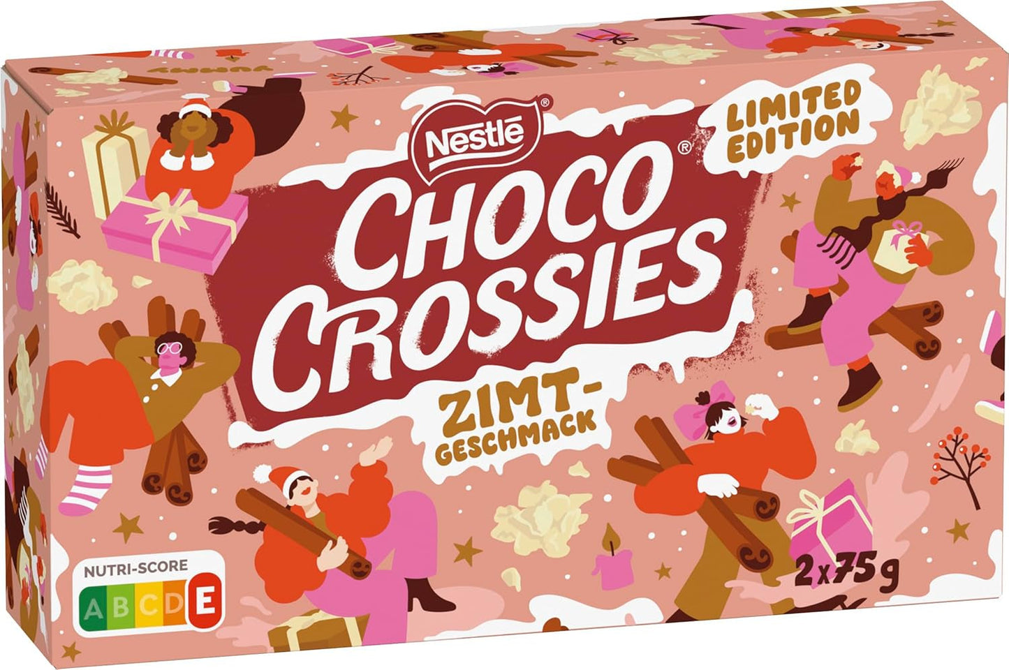 Nestlé skořicové lehké křupavé vločky a křupavé mandle pokryté bílou polevou a skořicovou příchutí, která se rozpustí v ústech, balení po 4 kusech (2 x 75 g každý)