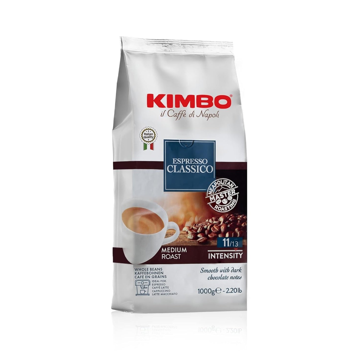 Espresso Classico ganze Kaffeebohnen, medium Röstung, 1kg Bag