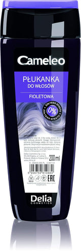 Cameleo - Růžová voda Růžové vlasové tonikum Bez žlutého odstínu Polopermanentní barva na vlasy - pro blond a šedivé vlasy - Barva a péče - Bez parabenů | 200 ml Barva na vlasy Naty Shop Stará verze - Violet 200 ml (1 balení)