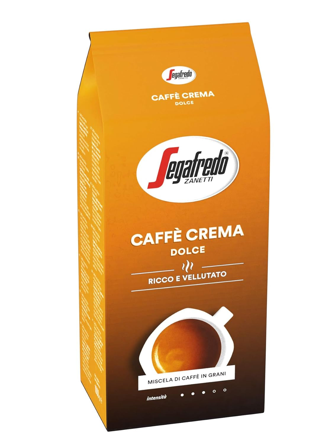 Segafredo Zanetti Caffè Crema Dolce - Celá zrna (1 kg balení) - Vhodné pro Caffè Crema - Lehce až středně pražená kávová zrna s jemnou a vyváženou chutí (2 balení)