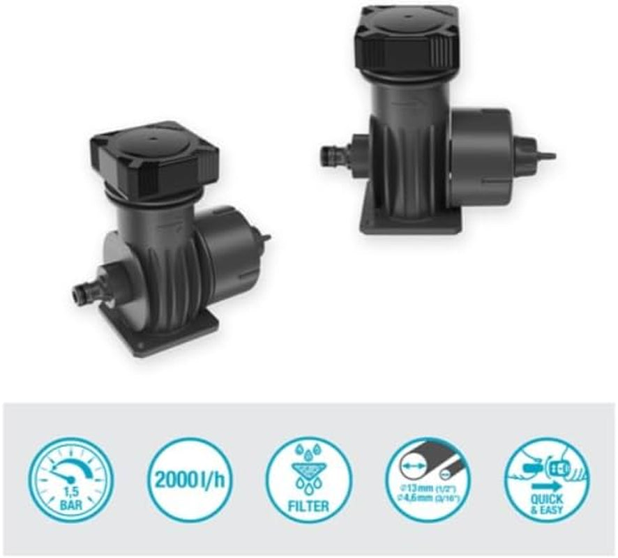 Závlahový systém Gardena Micro-Drip Basic Unit 2000: Základní jednotka pro snížení tlaku, průtok vody cca. 2 000 l/h, technologie rychlého a snadného připojení (1354-20)