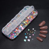 7 Boxen Strasssteine ​​​​Nägel, Nail Art Kit Strass Nagelglitzer Paillettes Nagel-Edelsteinen Kristalle Perlen Diamanten Metall Nieten Für DIY Dekoration Nageldesign (Multicolor)