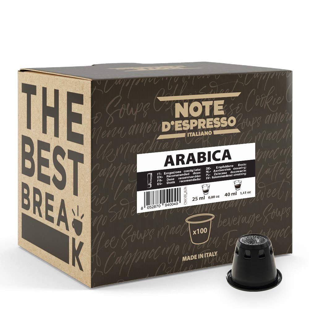 Kávové kapsle Arabica Kompatibilní s Nespresso 5,6 g x 100 kapslí