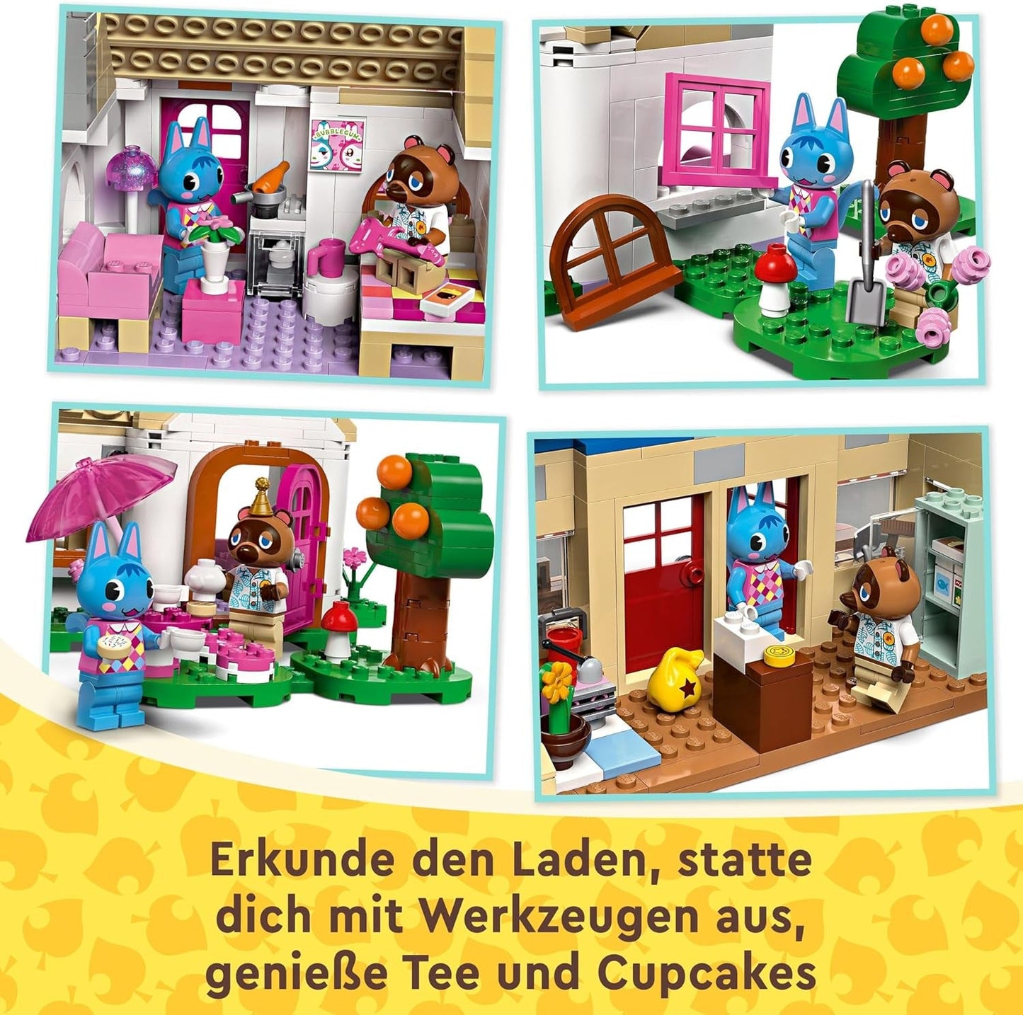 Sada LEGO Animal Crossing Nook's Shop a Sophie's House, kreativní hračka pro děti se 2 minifigurkami ze série videoher, dárek pro dívky a chlapce od 7 let 77050 Stavebnice Besuche den LEGO-Store