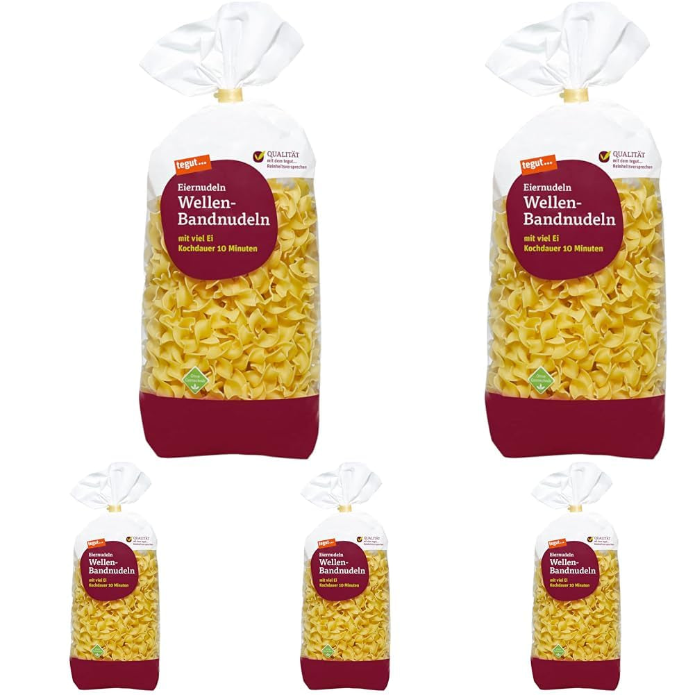 tegut... Vaječné nudle Waves - Stužkové nudle, 1 x 500 g