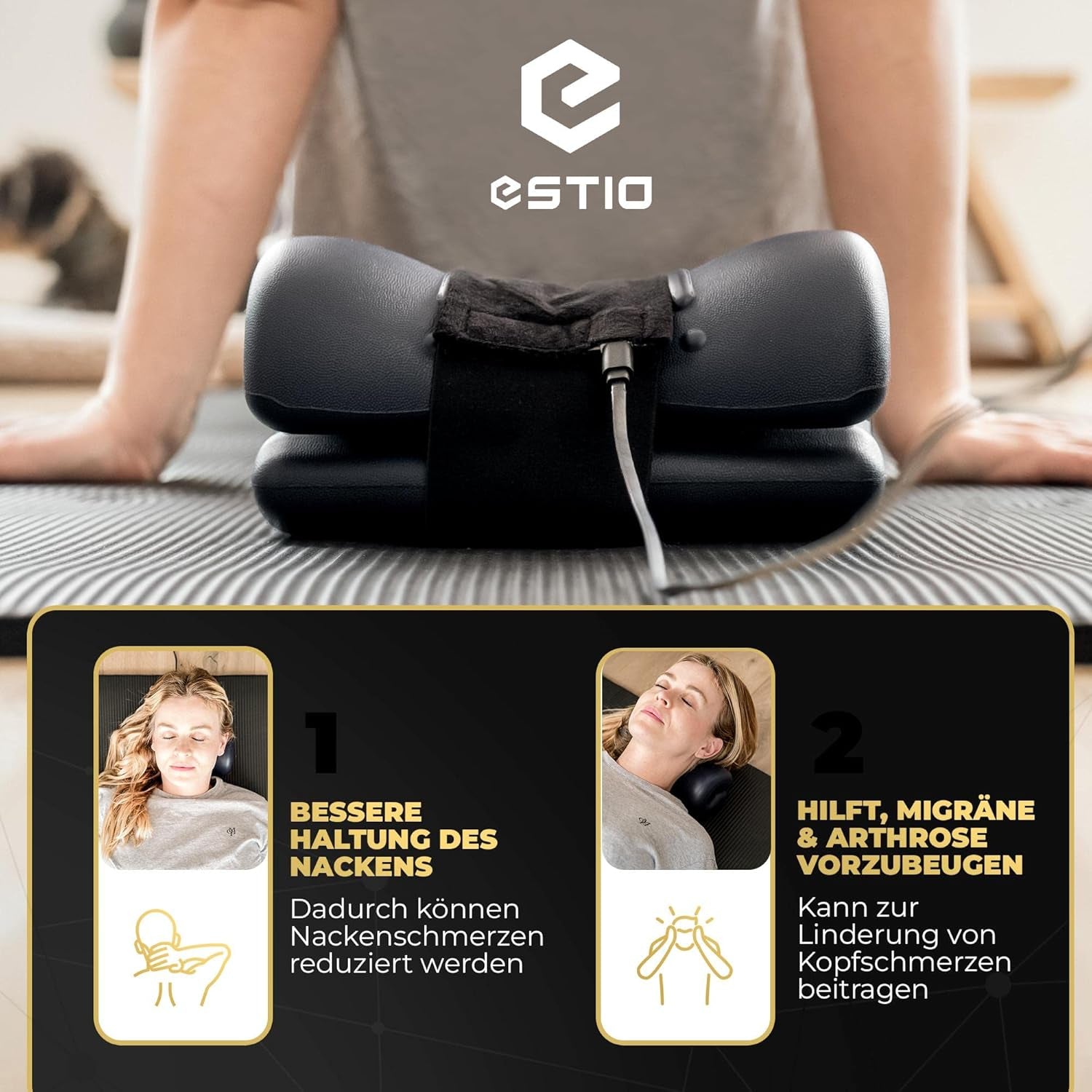 Nosítka šíje s teplem, Nosítka šíje pro bolesti šíje, Nosítka šíje pro bolesti hlavy, Zataženo na krku pro natažení krku, Ortopedie Krční ortopedické polštáře Naty Shop