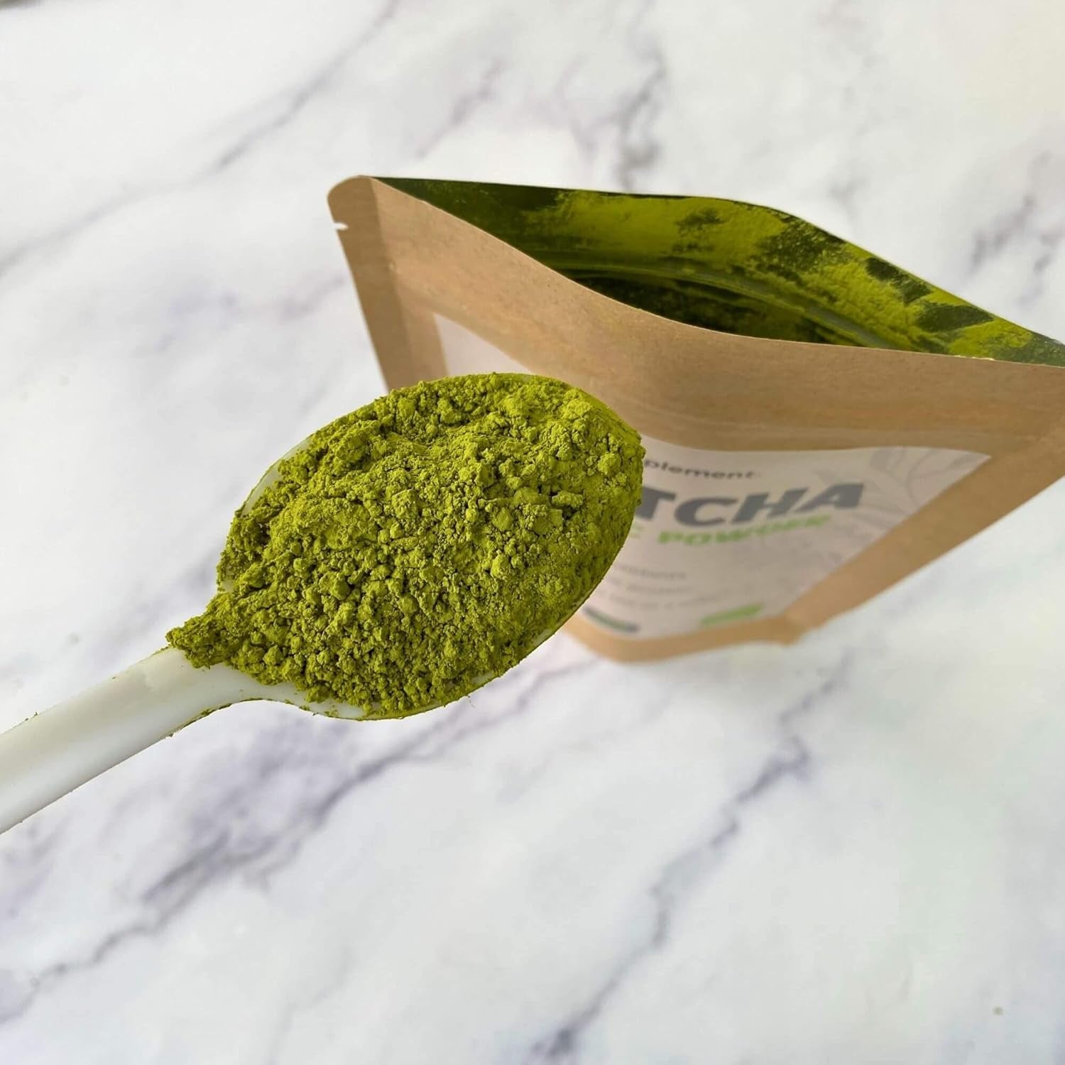Cupplement Matcha 90 gramů bio - Nejkvalitnější práškový zelený čaj - Bez bambusové metly a drátu - Kuchařství - Sada pro začátečníky - Latte - Šlehačka - Japonsko - Prášek - Čaj - Drát - Sáček - Smoothie