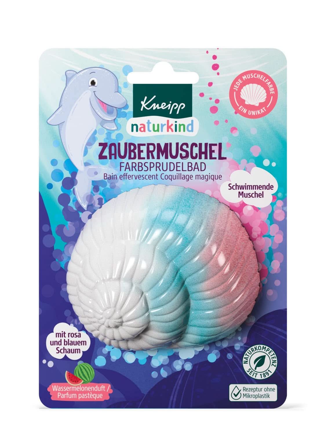 Kneipp Naturkind, přísada do koupele s cenným olejem z hroznových jader a avokádem - plovoucí kůra s příchutí melounu pro kouzelnou zábavu ve vaně - 1 ks. Naty Shop Sprcha a vana
