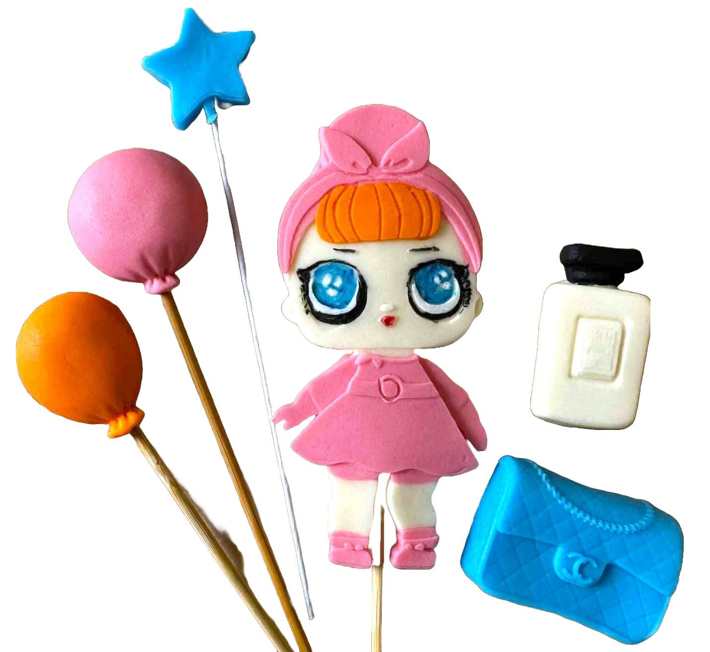 Sada jedlých dekorací, LOL Doll Decorations z Sugar Paste Nati Shop