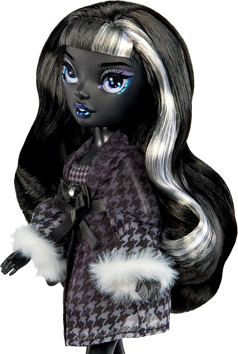Rainbow High Shadow High Girl's Night - Shanelle Onyx - 28cm módní panenka v odstínech šedé, černé vlasy a obleček s doplňky a hřebenem - Pro sběratele a děti od 6 let