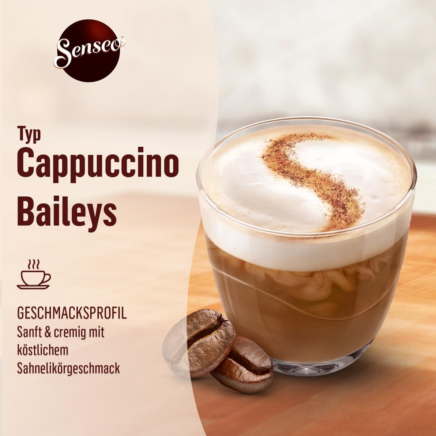 Senseo Pads Typ Cappuccino Baileys, 5 x 8 Getränke, 40 kaffeepadů