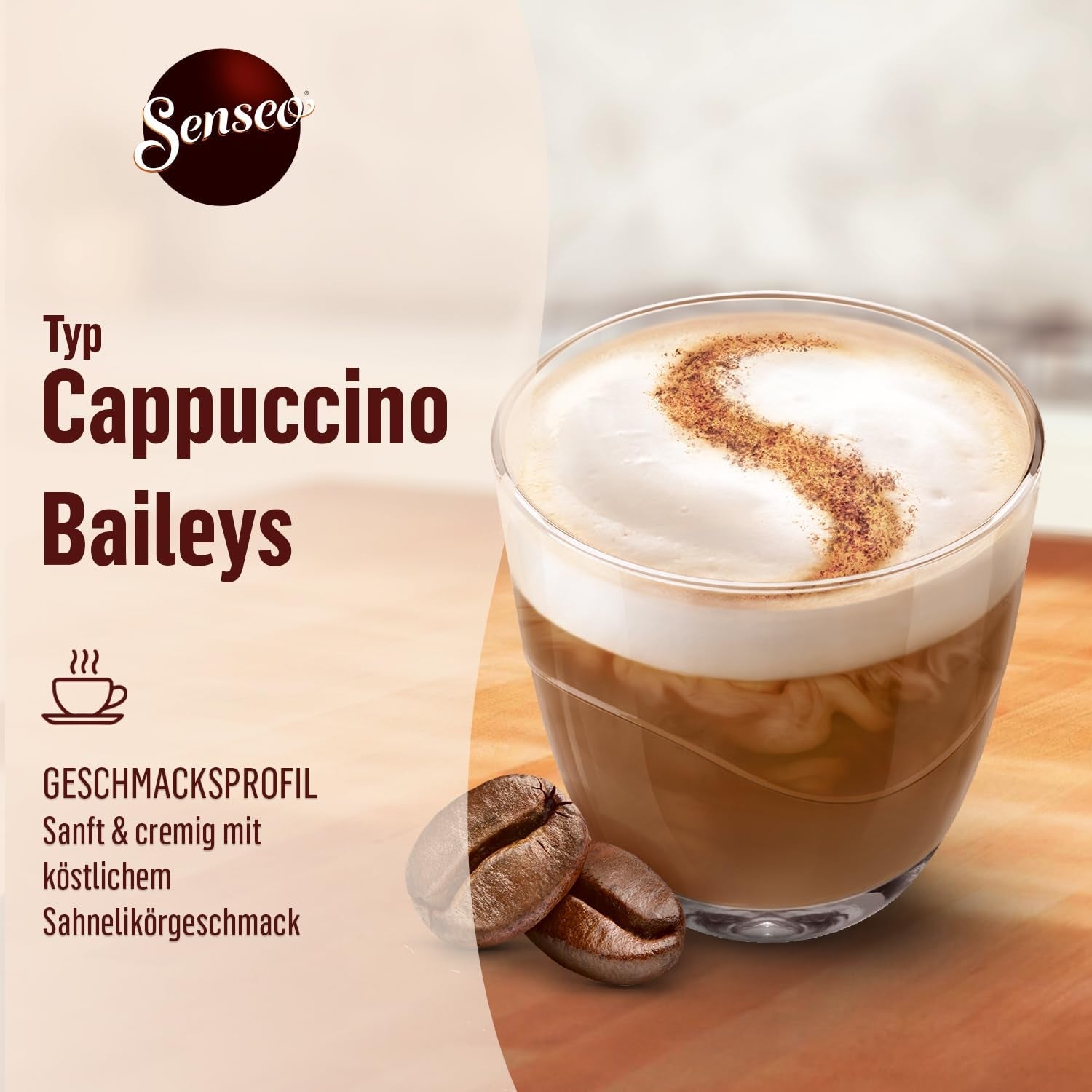 Senseo Pads Typ Cappuccino Baileys, 5 x 8 Getränke, 40 kaffeepadů