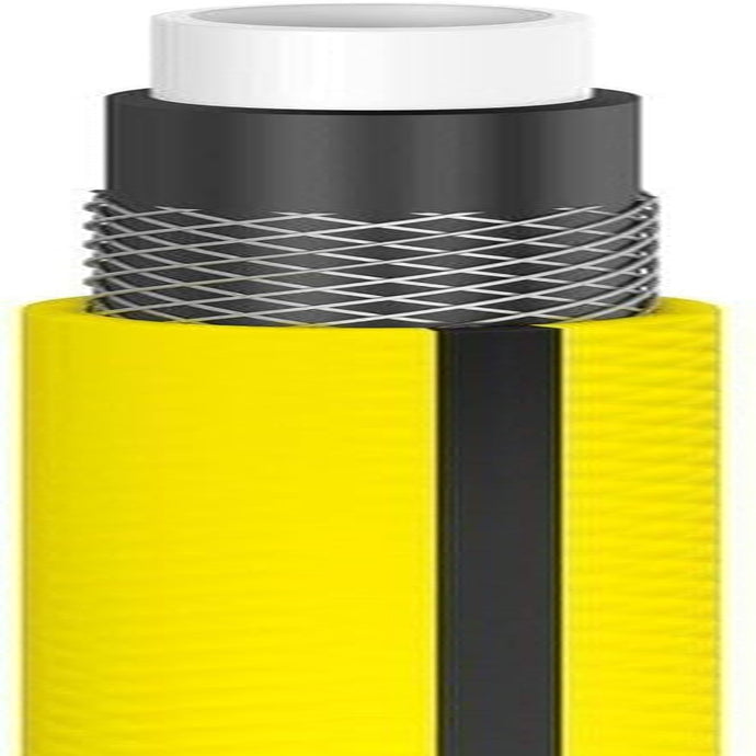 Zahradní hadice Cellfast YELLOW, lehká, odolná, 4vrstvá, s postřikovačem, odolná proti UV záření a řasám, odolná proti kroucení, technologie REACH, 20 bar, -10/+50°C, 1/2" uzávěr, 15m
