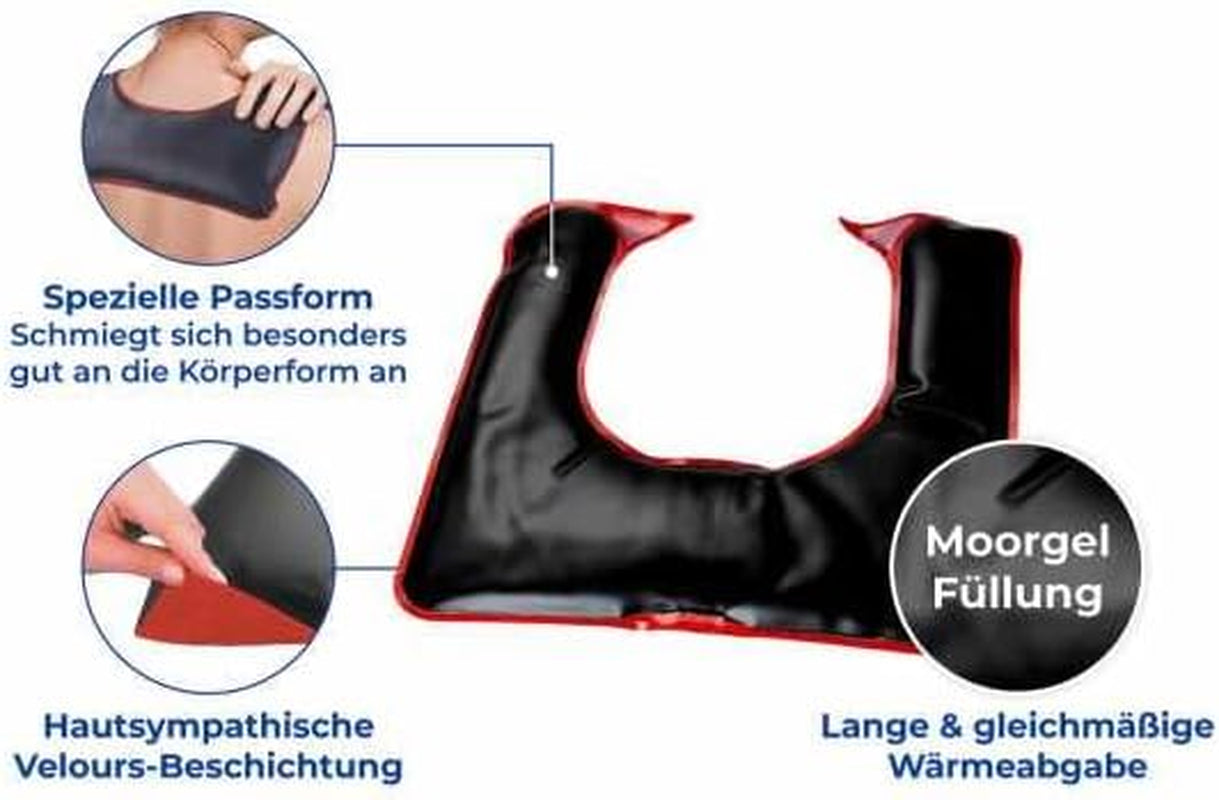 Maximex Moor Neck Polštář Mikrovlnná trouba Zklidňující teplo proti napětí Speciální střih Rozměry (D X V X H): 30,5 X 1 X 29 cm Ortopedické cervikální polštáře Naty Shop