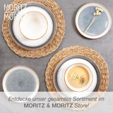 Moritz & Moritz TARENTO 24dílná sada nádobí pro 6, šedá - Elegantní vysoce kvalitní sada kameninových talířů - Sada nádobí obsahuje 6 talířů, 6 dezertních talířů, 6 talířů a 6 šálků
