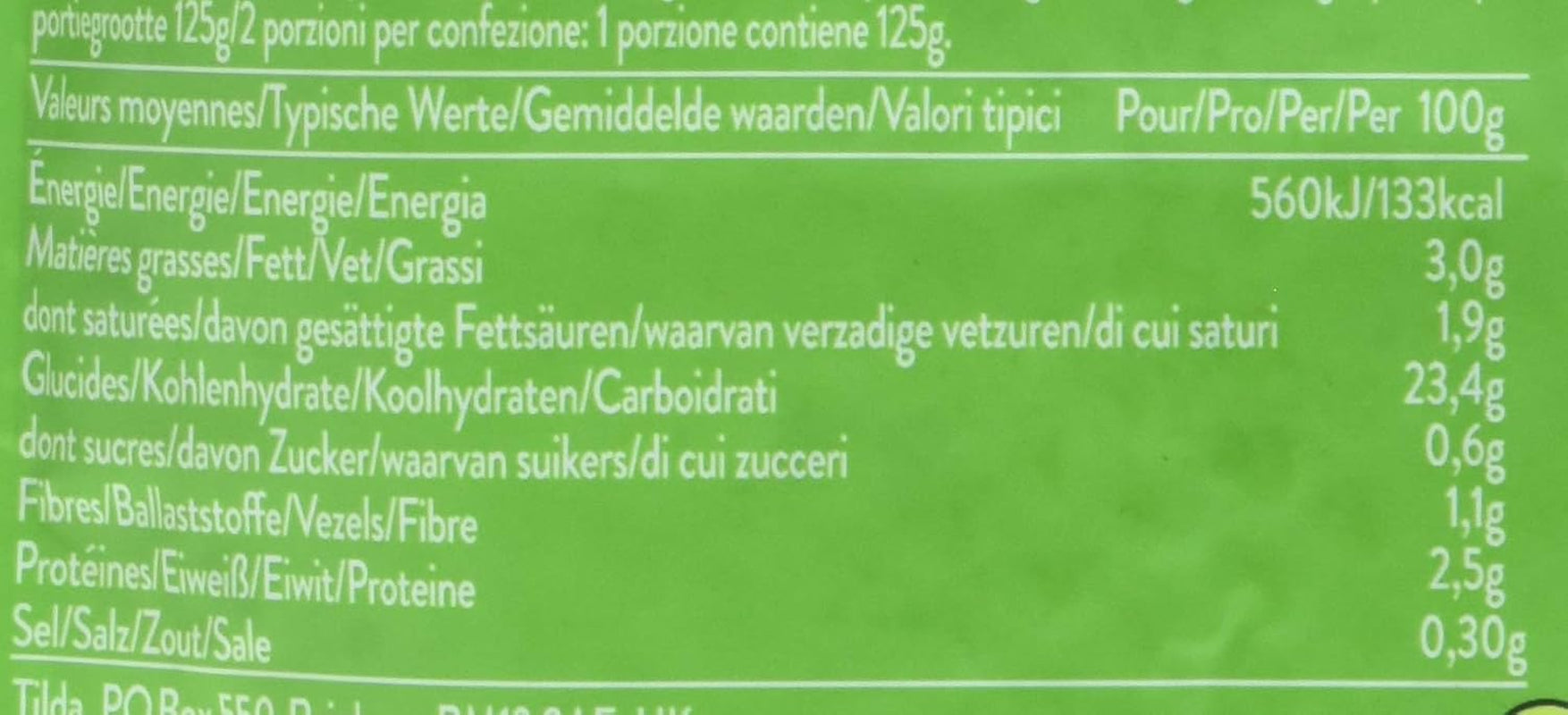 TILDA Dušená rýže Basmati s limetkou a koriandrem do mikrovlnné trouby, 250 g