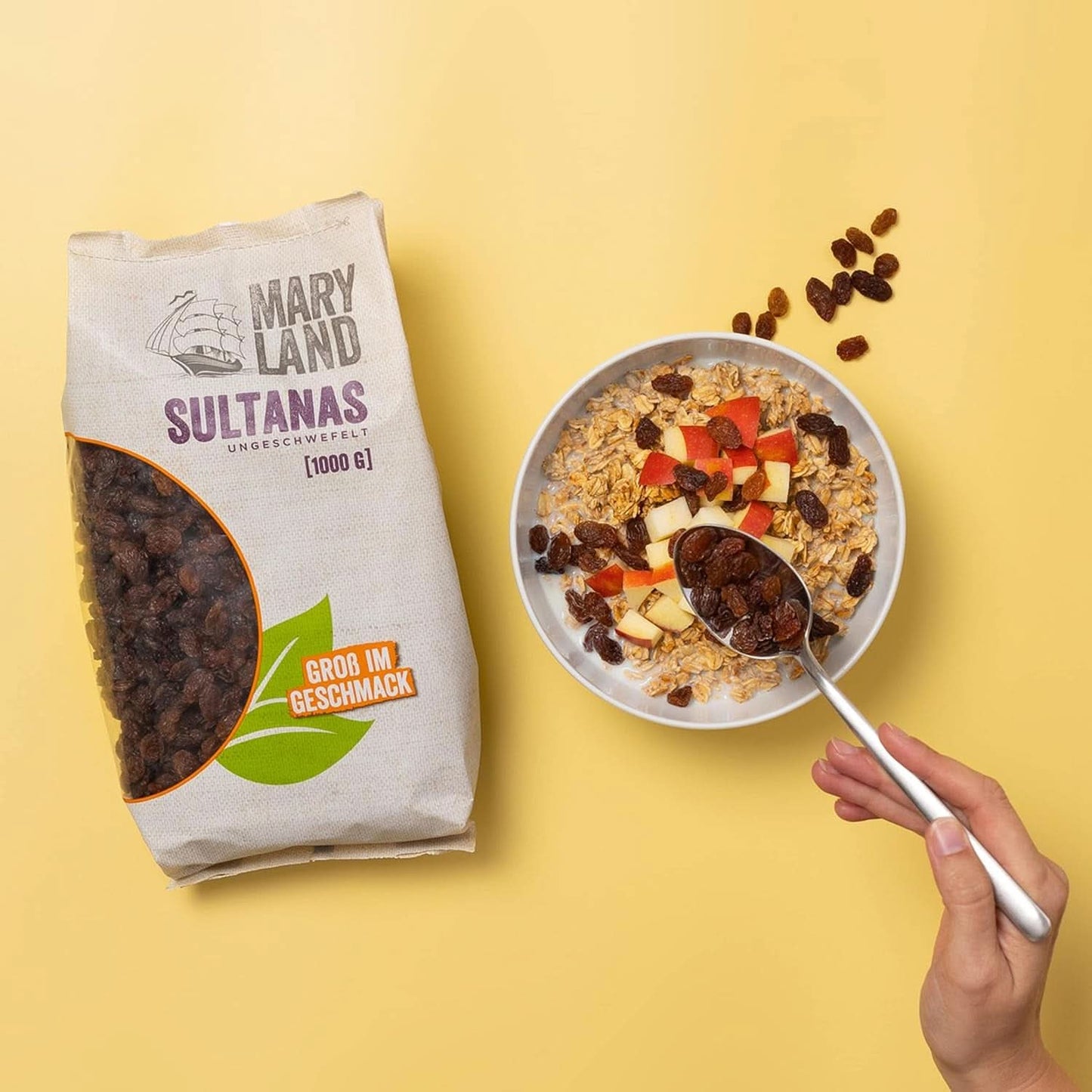 Maryland Sultanas, Sušené rozinky, přirozeně sladké, bez přidaného cukru - bez konzervantů, 1 kg Dehydrované produkty Naty Shop