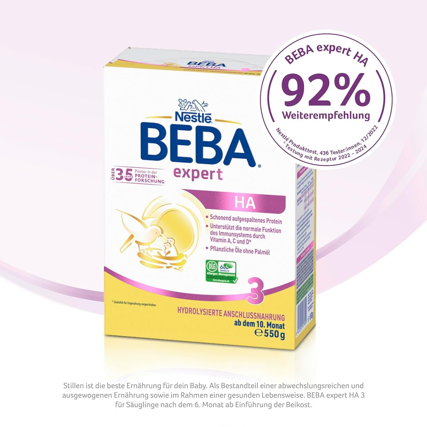 BEBA expert HA 3 Hydrolyzované pokračovací mléko, od 10 měsíců, 1 balení (1 x 550 g)