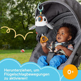 FISHER-PRICE Flap & Go Toucan - Plyšová hračka do kočárku podporuje jemné motorické a smyslové dovednosti u novorozenců od narození HNX66 Baby Toys Naty Shop
